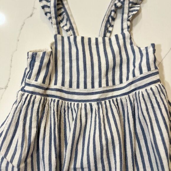 ☀️ GAP Blue and White Striped Overalls - Picture 1 of 7